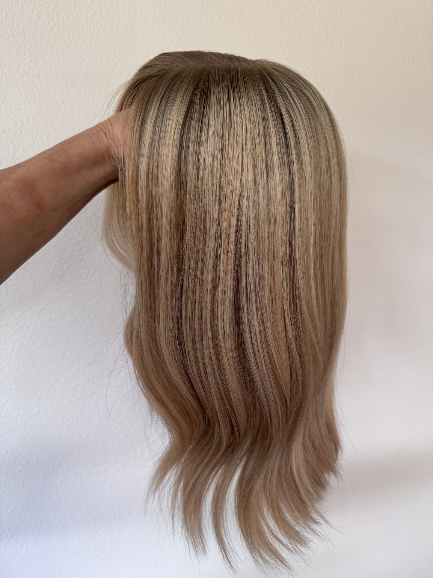 Toasted Vanilla 16” | EURO Human Hair | Silk Top Topper | Preorder