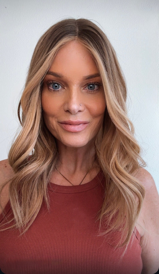 Caramel Macchiato 18” | EURO Human Hair | Closed Lace Topper