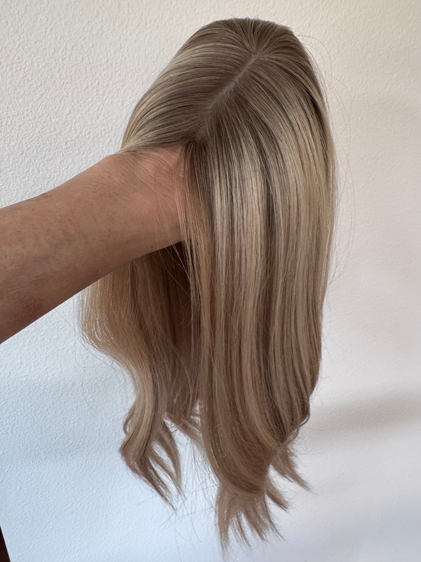 Toasted Vanilla 16” | EURO Human Hair | Silk Top Topper | Preorder