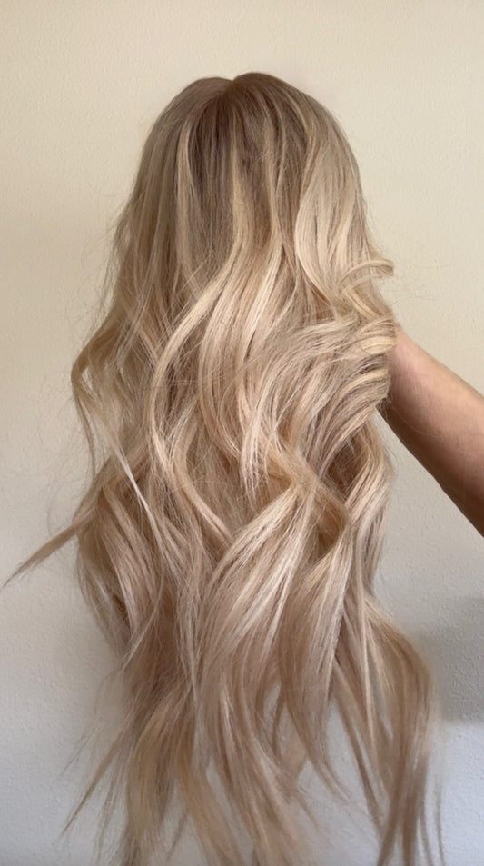 Iced Milkshake 18” | EURO Human Hair | Closed Lace Topper