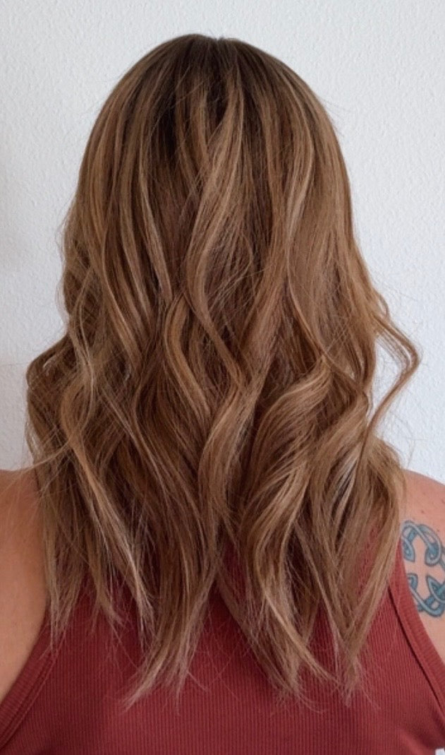 Caramel Macchiato 18” | EURO Human Hair | Closed Lace Topper